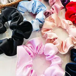 کش مو اسکرانچی ساتن قیطون دوزی