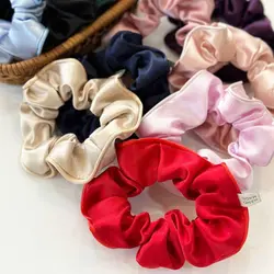 کش مو اسکرانچی ساتن قیطون دوزی