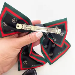 گیره فرانسوی پاپیونی پارچه ساتن برند