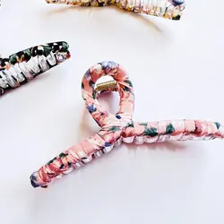 کلیپس روبانی روکش پارچه ای گلدار