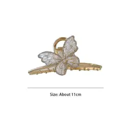 کلیپس فلزی روبانی پروانه سنگ و نگین