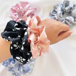 کش مو اسکرانچی ساتن توپ توپی