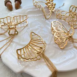 کلیپس فلزی کریستالی آویز دار