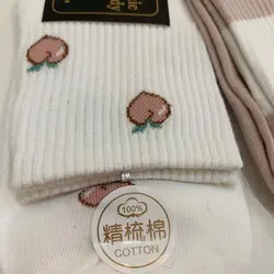 جوراب نیم ساق زنانه طرح هلو