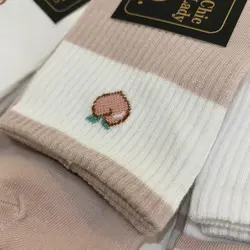 جوراب نیم ساق زنانه طرح هلو