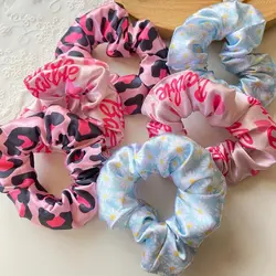 کش مو اسکرانچی ساتن طرح دار