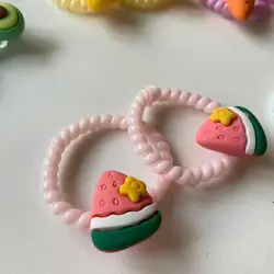 کش مو سیم تلفنی پیکسل دار ریز طرح میوه