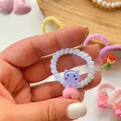 کش مو سیم تلفنی پیکسل دار طرح حیوانات