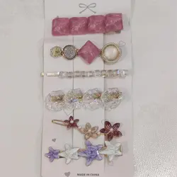 گیره مو ژورنالی طرح صدف 6 عددی