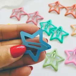 پک 2تایی گیره مو تق تقی مات طرح ستاره