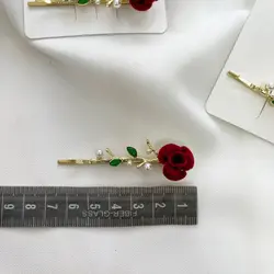 سنجاق سر اعلا گل رز دو عددی