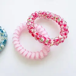 کش مو و دستبند تلفنی گل گلی دو عددی