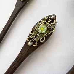 کانزاشی چوبی نگین فلزی