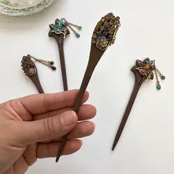 کانزاشی چوبی نگین فلزی