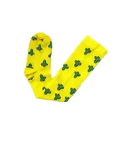 جوراب ساق بلند زیر زانو طرح کاکتوس