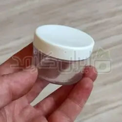 خرید و قیمت ظرف کرم 30گرمی تک جداره شفاف کریستالی با درب سفید - بسته 5عددی (ایرانکازمد)