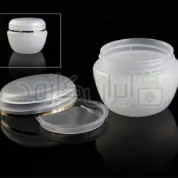 خرید و قیمت ظرف کرم 30گرمی شفاف دور طلایی خارجی - بسته 5عددی (ایرانکازمد)