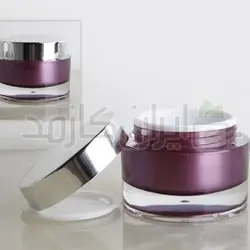 خرید و قیمت ظرف کرم 30گرمی بنفش دو جداره خارجی با درب پوش - بسته 5عددی (ایرانکازمد)