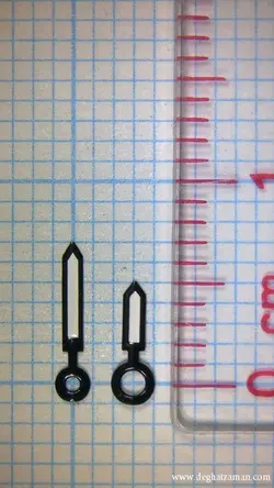 عقربه مدل PENCIL سایز: M0.70-7 H1.20-5 مشکی شبنمای سفید