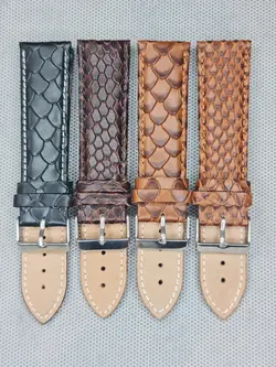 بند چرمی طرح پوست مار سایز: 22