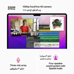 لپ تاپ قدرتمند مک بوک ایر 2022 MacBook Air MLXX3 با پردازنده قدرتمند M2 رم 8 گیگابایت و حافظه ۵۱۲ گیگابایت - (نو - تحویل فوری) - Zoom Stock