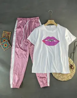 ست بلوز شلوار پولک دوزی 3021