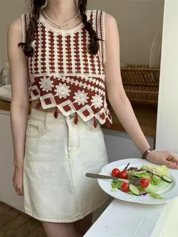 جلیقه قلاب بافی 3923