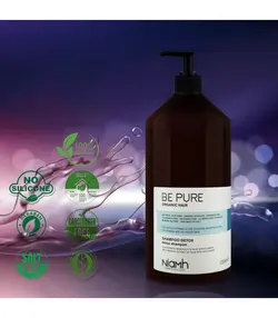 شامپو موی چرب بی پیور(BePure) سم زدا بدون سولفات حجم 1000 میلی لیتر