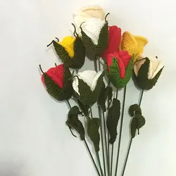 شاخه گل رز بافتنی