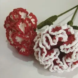 شاخه گل میخک بافتنی