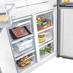 یخچال فریزر چهار درب TCL مادیران مدل F540 رنگ نقره ای مات