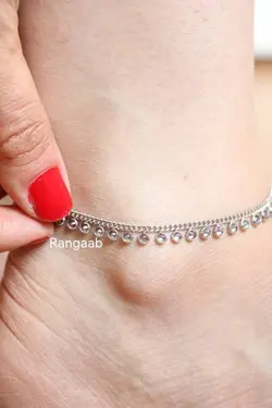 پابند نقره پولک و مارکو هفت رنگ