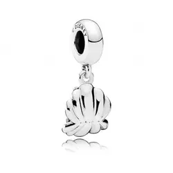 چارم آویز نقره پاندورا پری دریایی آرورا و صدف دیزنی  (دستبند،گردنبند)