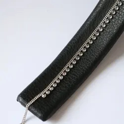 پابند نقره پولک و مارکو سفید