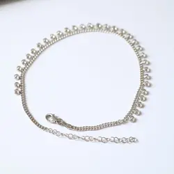 پابند نقره پولک و مارکو سفید