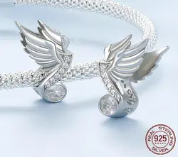 چارم آویز نقره نت موسیقی بال فرشته برند gnoce (دستبند،گردنبند)