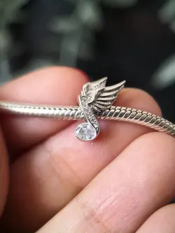 چارم آویز نقره نت موسیقی بال فرشته برند gnoce (دستبند،گردنبند)