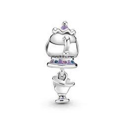 چارم آویز نقره پاندورا قوری و فنجون دیو و دلبر دیزنی (دستبند،گردنبند) PANDORA