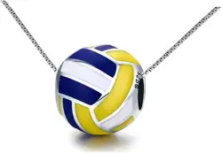 چارم آویز نقره برند جینوس توپ والیبال (دستبند،گردنبند) gnoce