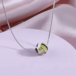 چارم آویز نقره برند جینوس توپ والیبال (دستبند،گردنبند) gnoce