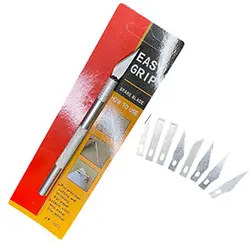 کاتر طراحی به همراه 9 عدد تیغ  EASY GRIP