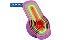ست پیمانه اندازه‌گیری مدل رنگارنگ مجموعه 6 عددی