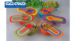 ست پیمانه اندازه‌گیری مدل رنگارنگ مجموعه 6 عددی