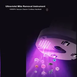 جارو شارژی و پاک کننده کنه و ساس2-in-1 Wireless Mite Removal Instrument Handheld Vacuum Cleaner 6000PKA Suction