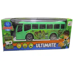 اتوبوس کنترلی چراغ دار طرح بن تن BEN 10 Toy Rc Musical Bus For Kids ,Ben 10 Alien Force 3D Uniqe Bus