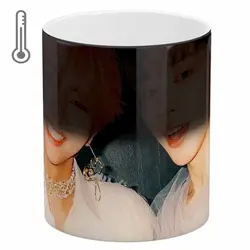 ماگ حرارتی آبنبات رنگی طرح BTS - vmin کد MKSA0284