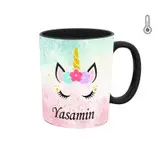 ماگ حرارتی طرح اسم یاسمین مدل unicorn کد 1260