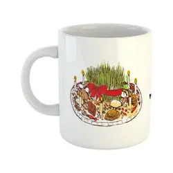 ماگ طرح نوروز مدل عیدی هفت سین