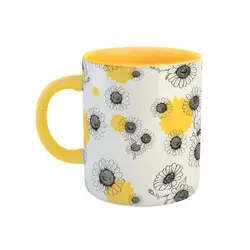 ماگ طرح گل آفتابگردان کد 01