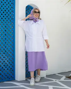 ست پیراهن و مانتو مدل نسترن